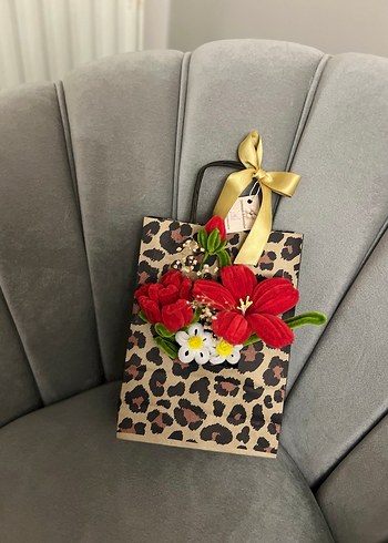 Kadın Leopar Desenli çiçekli Çanta - Görsel 4