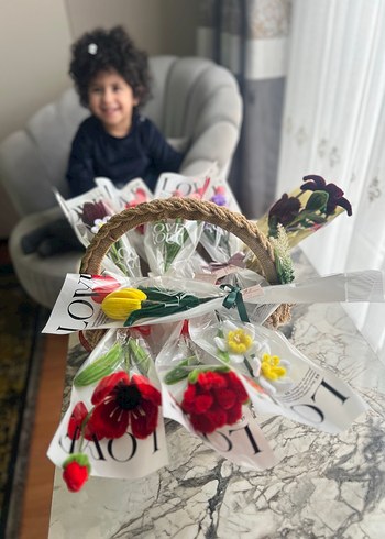 Renkli Çiçek Buketleri Hediye Seti - Görsel 3