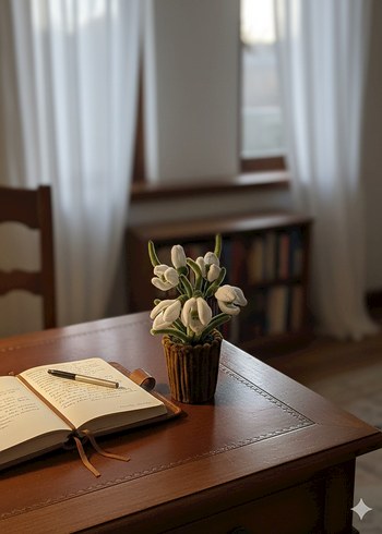 Kardelen saksı çiçek (el emeği) - Görsel 2