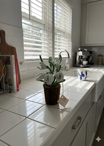 Kardelen saksı çiçek (el emeği) - Görsel 5