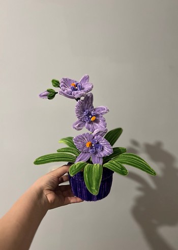 Dekoratif el yapımı orkide çiçek - Görsel 4