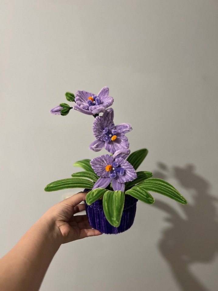 Dekoratif el yapımı orkide çiçek - Görsel 4