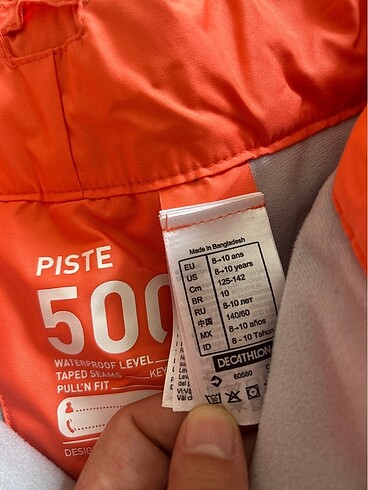 8 Yaş Beden Decathlon kar pantolonu