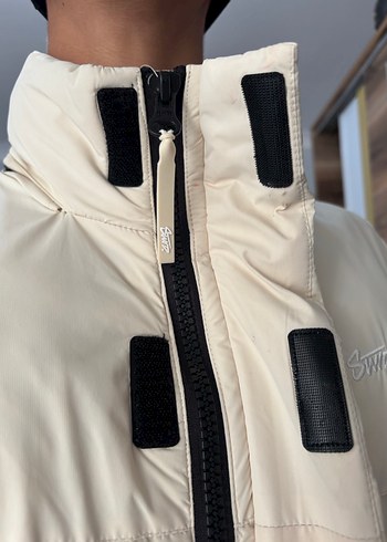 Pull Bear Krem Erkek Mont - Görsel 5