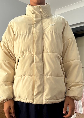 Pull Bear Krem Erkek Mont - Görsel 3