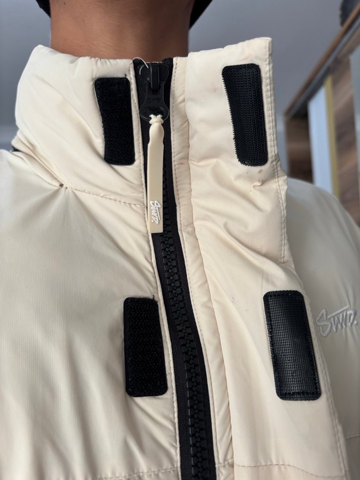 Pull Bear Krem Erkek Mont - Görsel 5