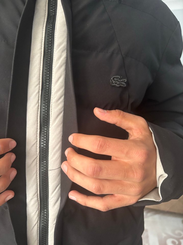 Lacoste Siyah Fermuarlı Erkek Mont - Görsel 4