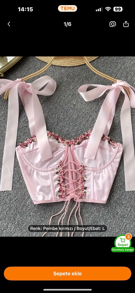 Dantel İşlemeli Straplez Mini Bustiyer - Görsel 2