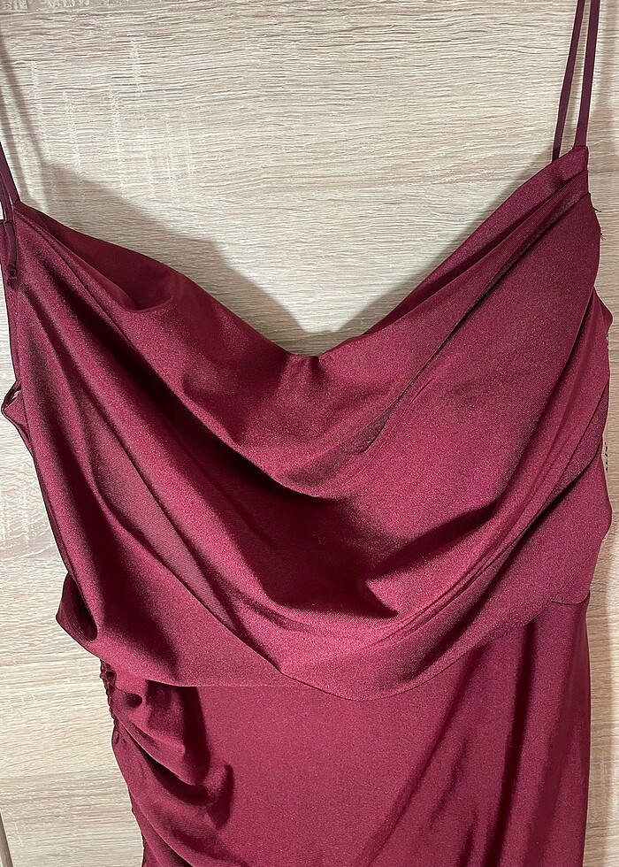 Bordo abiye - Görsel 4