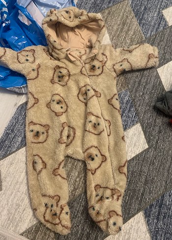 Kahverengi Kürklü Bebek Tulumu - Görsel 2