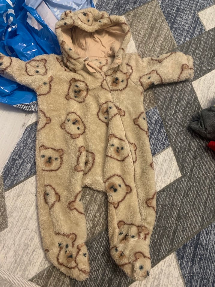 Kahverengi Kürklü Bebek Tulumu - Görsel 2