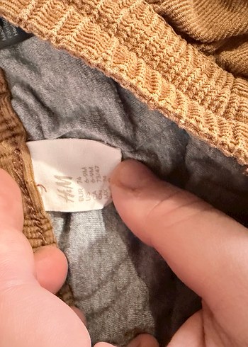 Erkek Çocuk Kahverengi kadife Bol Kesim Pantolon - Görsel 2