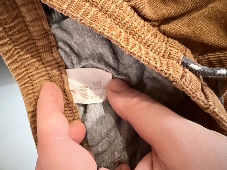 Erkek Çocuk Kahverengi kadife Bol Kesim Pantolon - Görsel 2