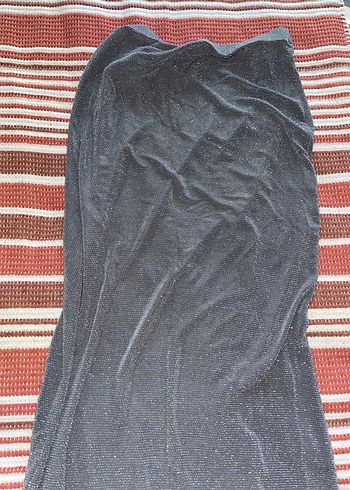 Gri parıltılk maxi  Etek - Görsel 4