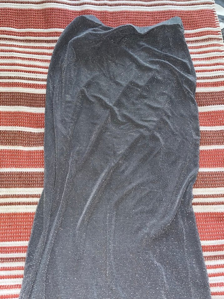 Gri parıltılk maxi  Etek - Görsel 4