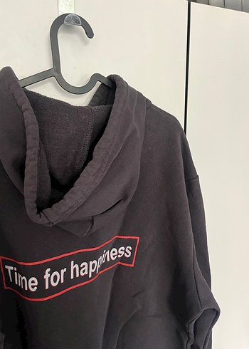 Kadın antrasit renkli Kapüşonlu Sweatshirt - Görsel 5