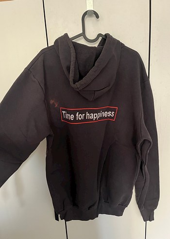 Kadın antrasit renkli Kapüşonlu Sweatshirt - Görsel 3