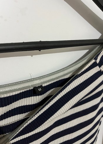 Uzun Kollu Çizgili Kadın Bluz - Görsel 4