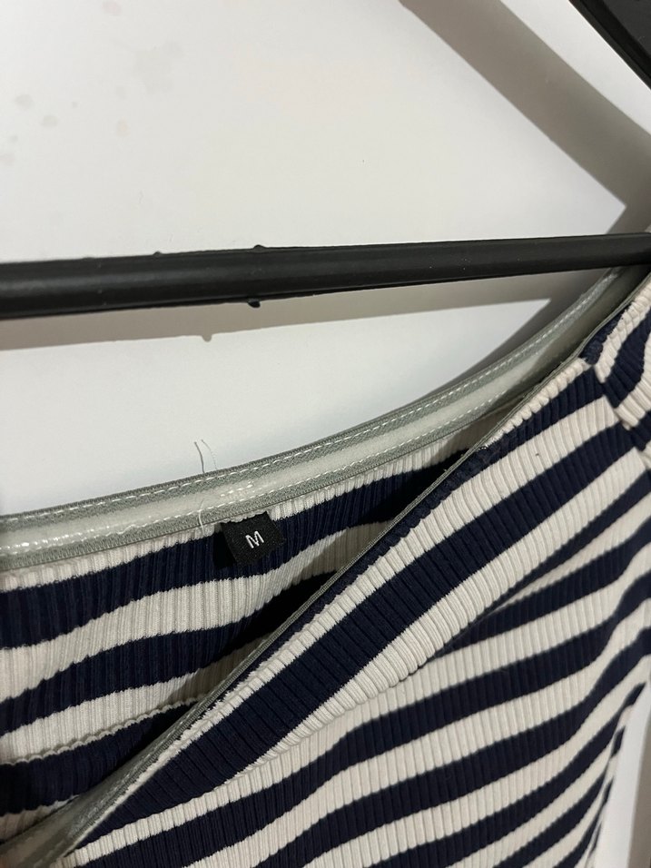 Uzun Kollu Çizgili Kadın Bluz - Görsel 4