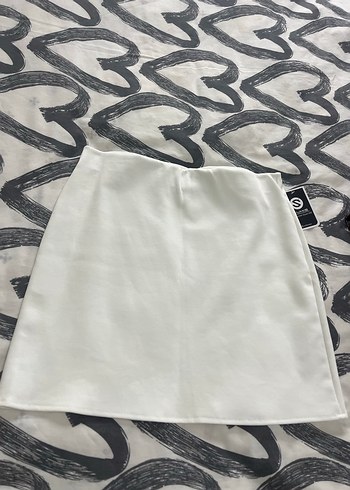 Beyaz mini etek - Görsel 4