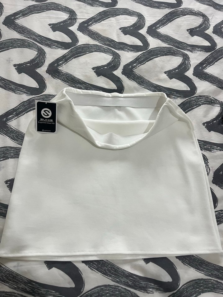 Beyaz mini etek - Görsel 3