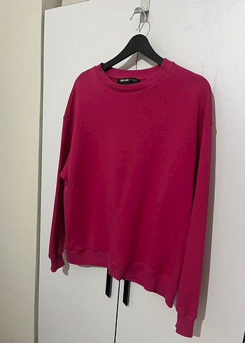 Kadın Pembe Basic Sweatshirt - Görsel 2
