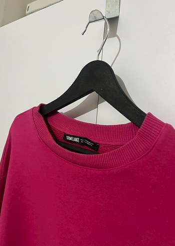 Kadın Pembe Basic Sweatshirt - Görsel 3