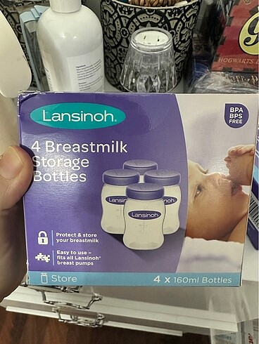 Beden Lansinoh anne sütü saklama poşeti ve kabı