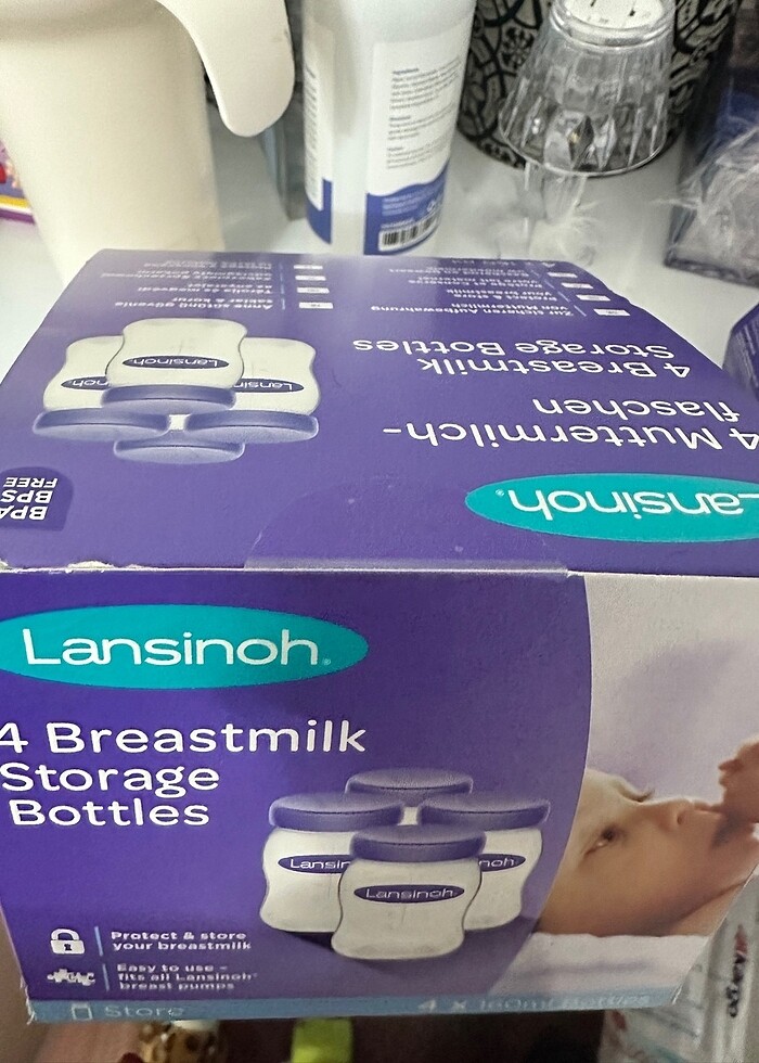 Lansinoh anne sütü saklama poşeti ve kabı - Görsel 4