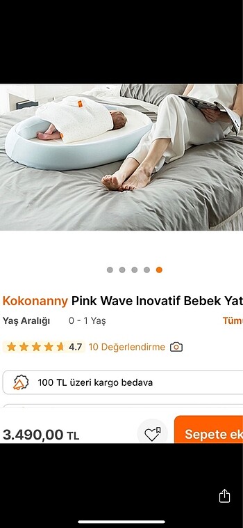 Kokonanny pembe inovatif bebek yatak