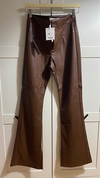 Bershka BERSHKA deri pantolon