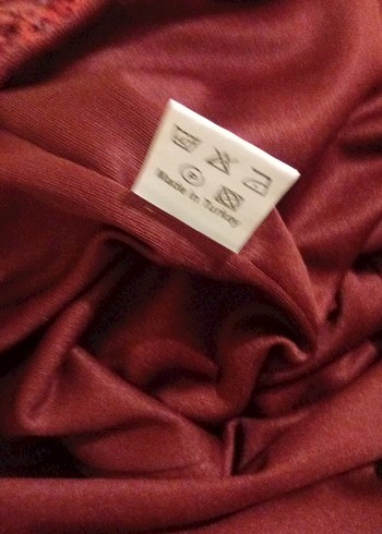 Bordo Uzun payetli Kadın Abiye Elbise - Görsel 5