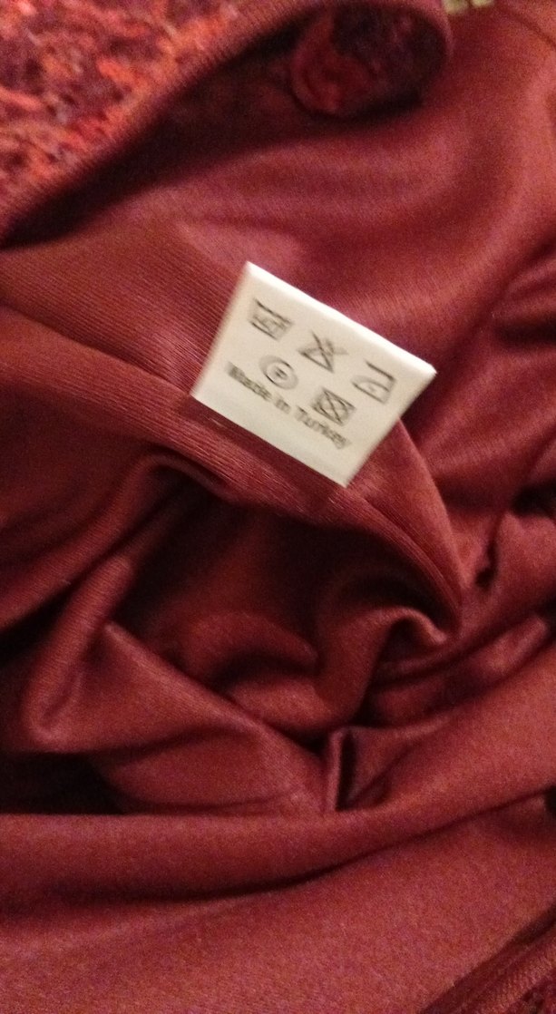 Bordo Uzun payetli Kadın Abiye Elbise - Görsel 5