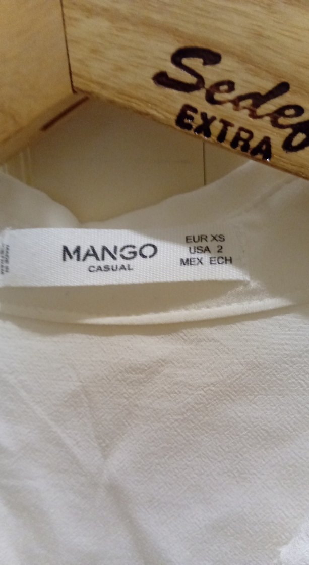 Mango Beyaz  Düğmeli kadın Gömlek - Görsel 2