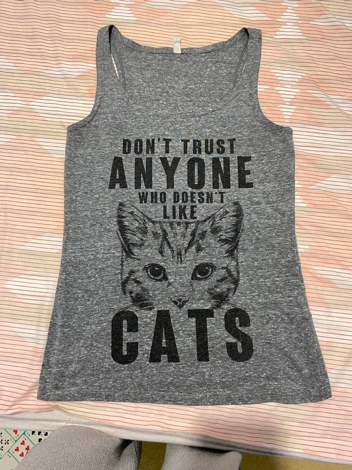 Gri Baskılı Sokak Stili Kedi Atlet - Görsel 2