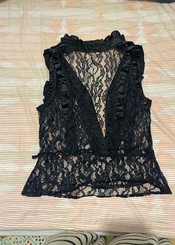 Dantel Detaylı Siyah Gotik Büstiyer - Görsel 2