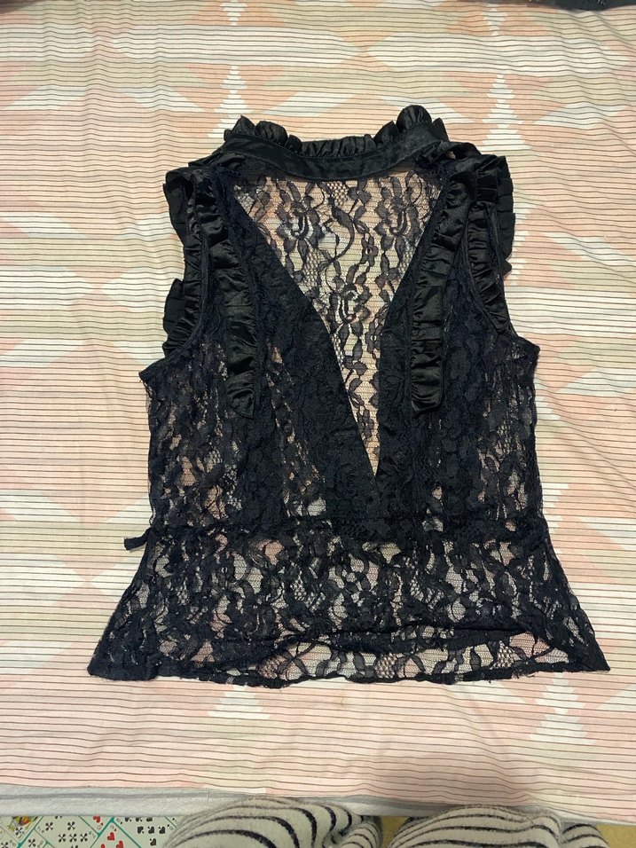 Dantel Detaylı Siyah Gotik Büstiyer - Görsel 2