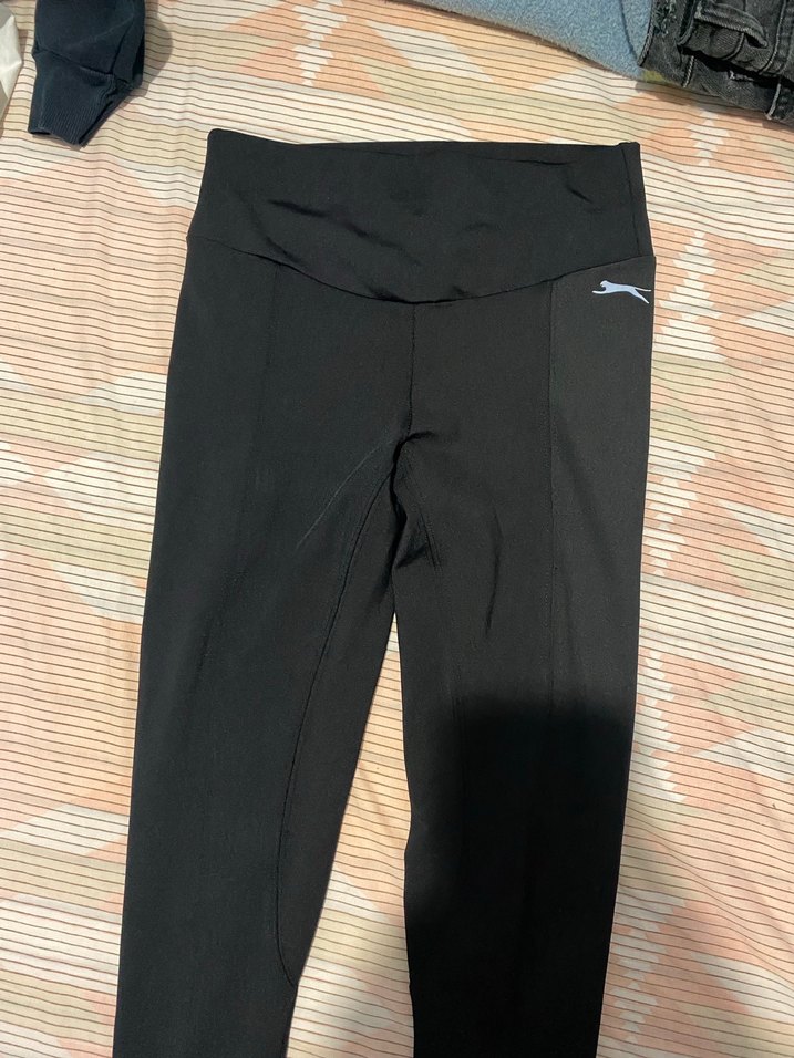 siyah bilekleri Yırtmaçlı Siyah tayt - Görsel 2