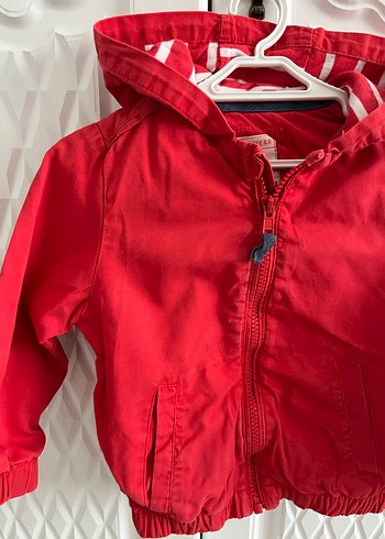 Kapüşonlu Kırmızı Erkek Çocuk Mont - Görsel 2