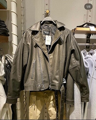 Pull&Bear Deri Biker Ceket