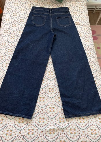 Zara Lacivert wide leg bol paça jean pantolon