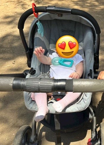 Kraft Gri Bebek Arabası pusetle beraber