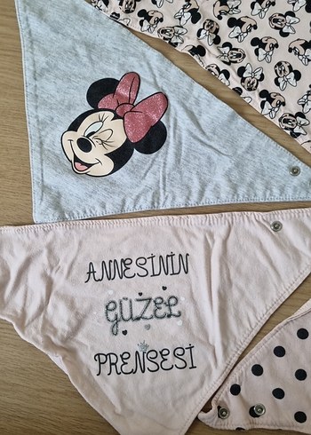 Baskılı Çok Renkli Bebek Önlüğü Seti - Görsel 2