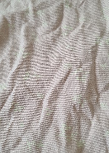 HM Kız Çocuk Bej Keten Uzun Kollu Basic Bluz - Görsel 2