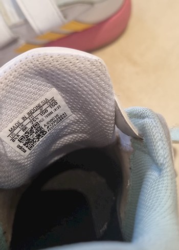 Kız Çocuk Beyaz Cırtcırtlı Spor Ayakkabı - Görsel 4