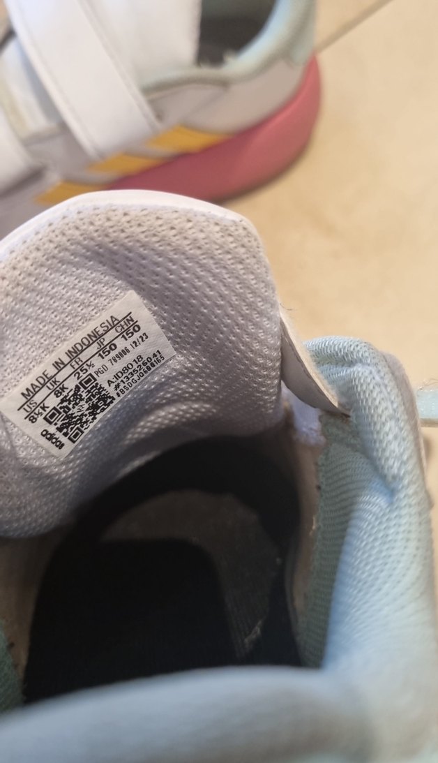 Kız Çocuk Beyaz Cırtcırtlı Spor Ayakkabı - Görsel 4