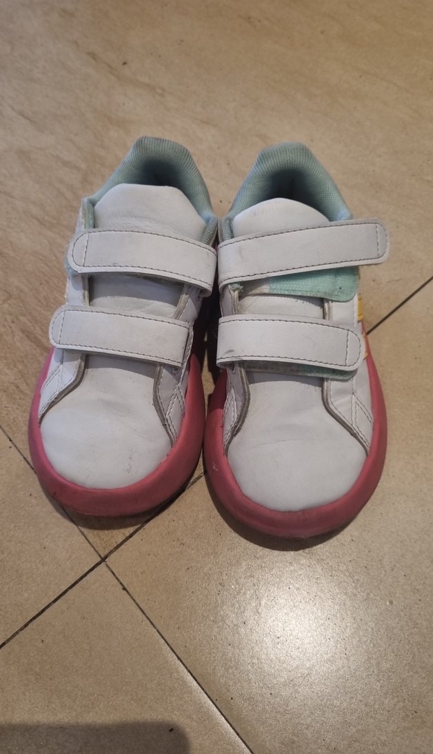 Kız Çocuk Beyaz Cırtcırtlı Spor Ayakkabı - Görsel 2