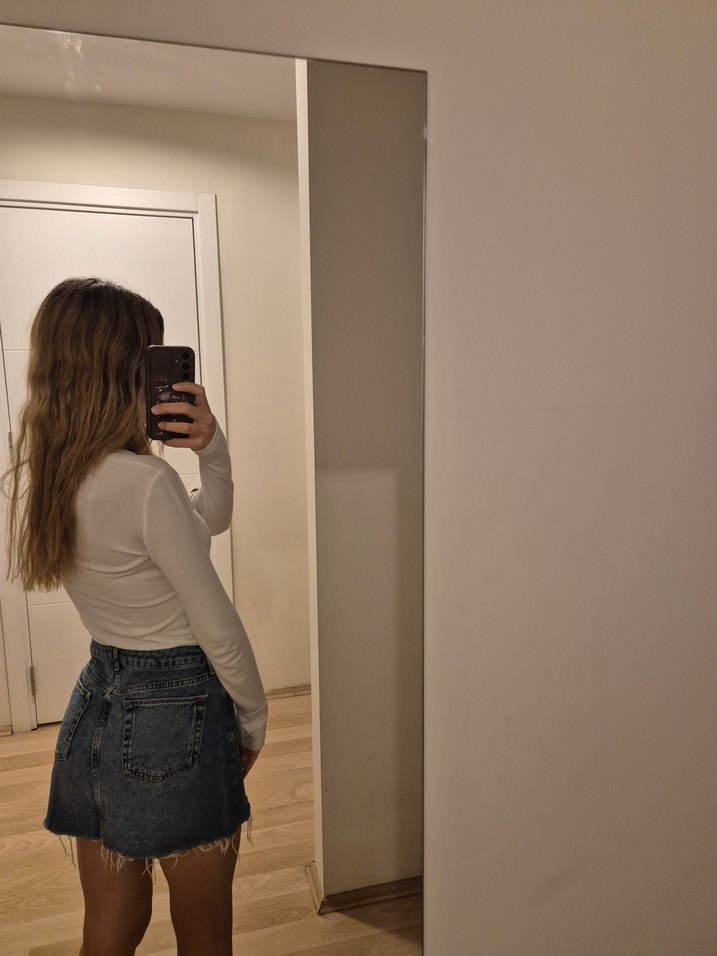 Denim Mini Etek - Görsel 5