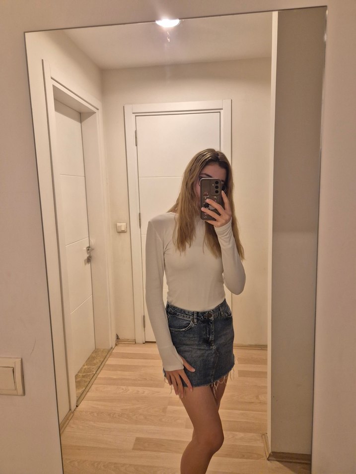 Denim Mini Etek - Görsel 4