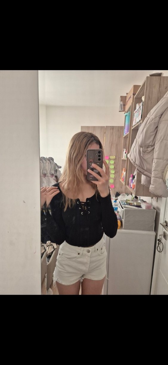 Siyah Trendyolmilla Uzun Kollu bağlama detaylı Bluz - Görsel 4